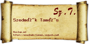 Szedmák Tamás névjegykártya